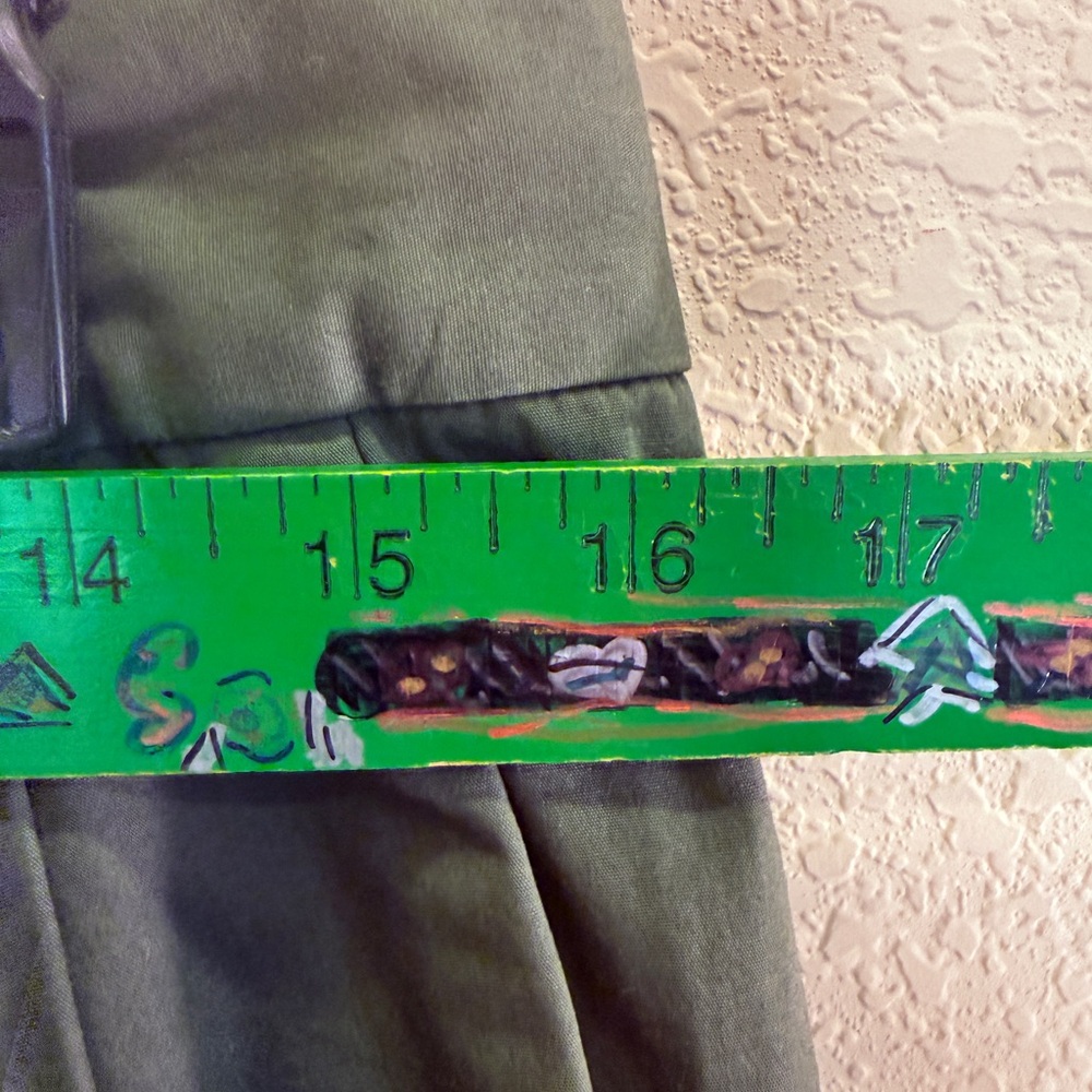 COS Women’s 100% Cotton Olive Green Pleated Chinos Sz 10 - Picture 8 of 10